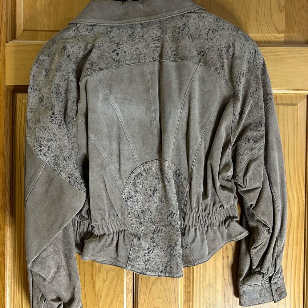 Chia suade leather Brown Jacket - Picture 2 of 3